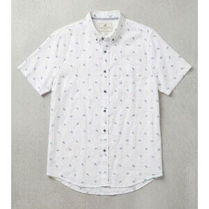 Report Collection Resort Linen Shirt Mens XL SS Button Down Nautical Lobster